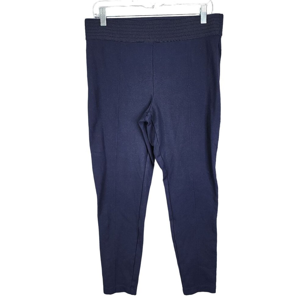 Womens Loft Navy Blue Stretch Leggings Hi Rise Pants Size L